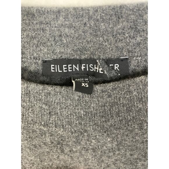 Eileen Fisher Womens Grey 100% Wool Short Sleeved Tunic Top Size XS - Picture 3 of 8